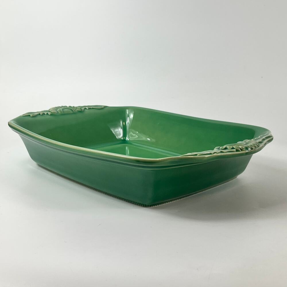 Appolia Casserole Dish French Glazed Ceramic Green Emerald Baking Serving Dish - Picture 4 of 16